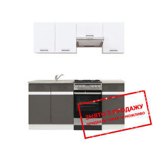 Кухня Junona Line 170 Сірий вольфрам/Білий глянець...